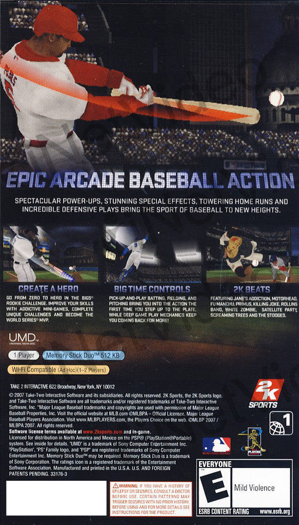 The Bigs - Sony PlayStation Portable (PSP) (2K Games - 2) video game collectible [Barcode 710425331763] - Main Image 2