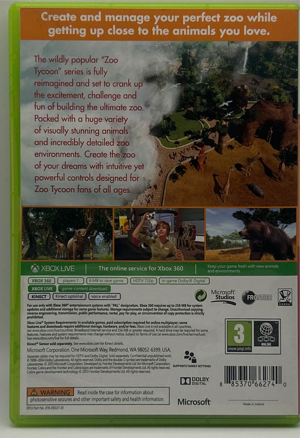 Zoo Tycoon - Microsoft Xbox 360 video game collectible [Barcode 885370662740] - Main Image 2