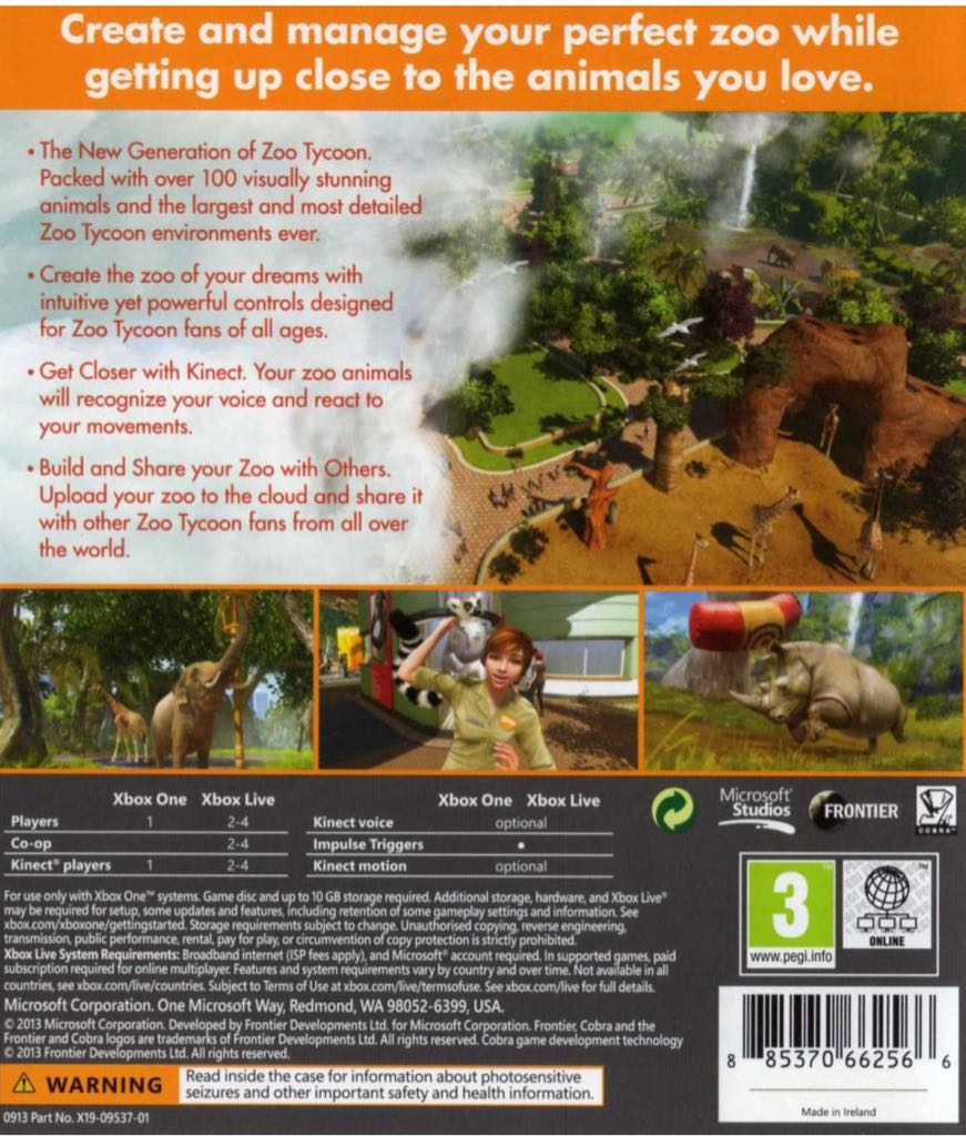 Zoo Tycoon - Microsoft Xbox One (Frontier Developments) video game collectible [Barcode 885370818925] - Main Image 2