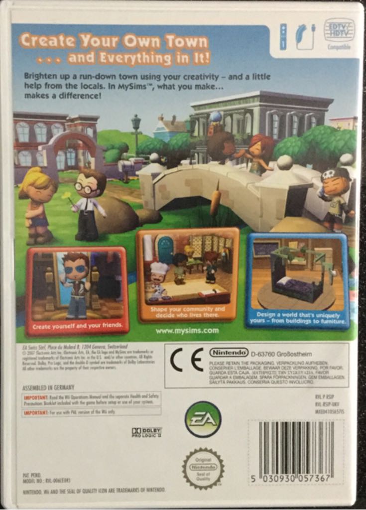 MySims - Nintendo Wii (EA - 1) video game collectible [Barcode 5030930057367] - Main Image 2