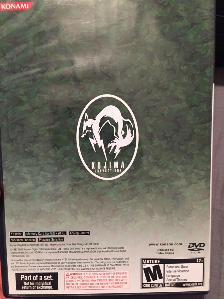 Metal Gear Solid 3 - Sony PlayStation 2 (PS2) video game collectible - Main Image 2