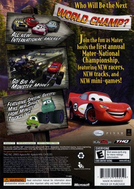 Disney’s Cars: Mater-National Championship - Microsoft Xbox 360 (THQ/Disney Interactive Studios) video game collectible [Barcode 4005209093989] - Main Image 2