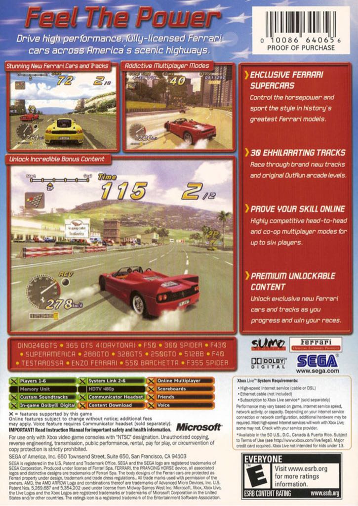 OutRun 2 - Microsoft Xbox (Sega - 1-4) video game collectible [Barcode 5060004763351] - Main Image 2