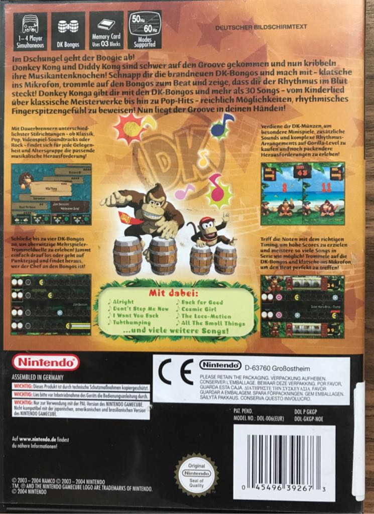 Donkey Konga - Nintendo GameCube (Nintendo - 1-4) video game collectible [Barcode 045496392673] - Main Image 2