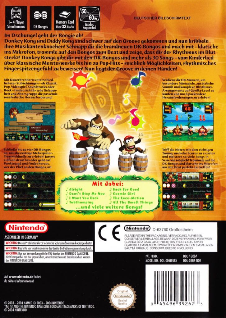 Donkey Konga - Nintendo GameCube (Nintendo - 1-2) video game collectible [Barcode 045496392703] - Main Image 2