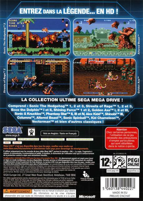 SEGA MEGADRIVE ULTIMATE COLLECTION - Microsoft Xbox 360 video game collectible [Barcode 5060138440289] - Main Image 2