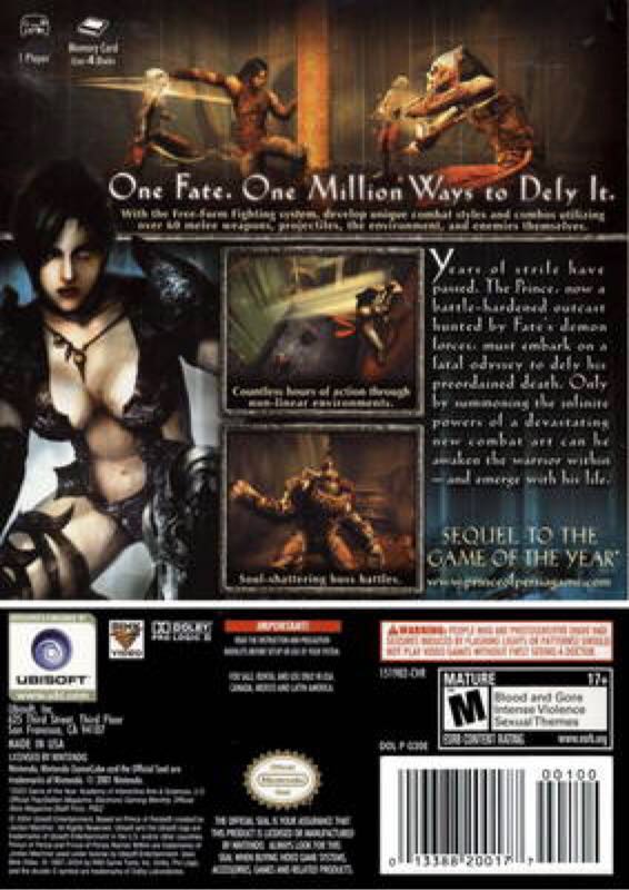 Prince Of Persia: Warrior Within - Nintendo GameCube (Ubisoft - 1) video game collectible [Barcode 0008888151982] - Main Image 2