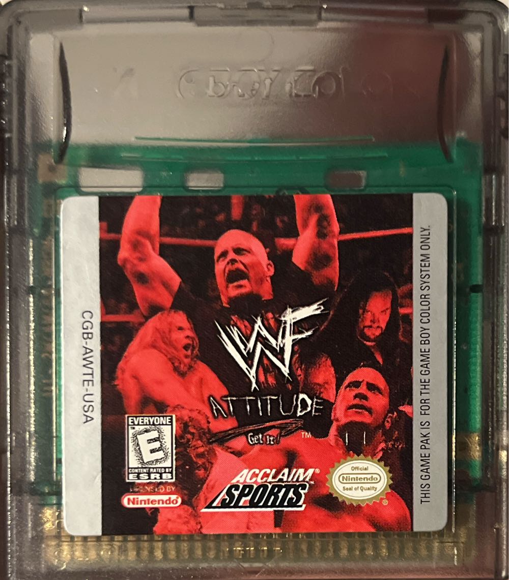 WWF Attitude (Loose) - Nintendo Game Boy Color (Acclaim Sports) video game collectible [Barcode 3455195118134] - Main Image 2