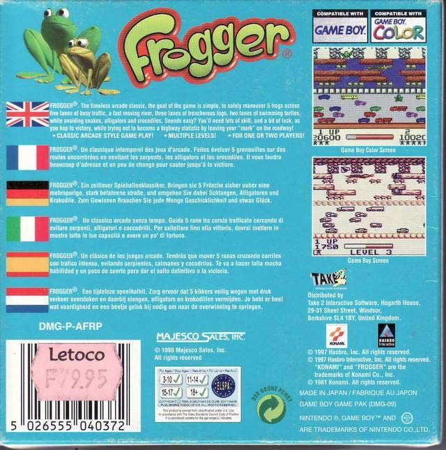 Frogger - Nintendo Game Boy Color (Majesco Sales, Inc. - 2) video game collectible - Main Image 2