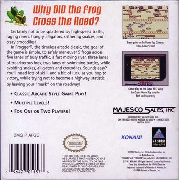 Frogger - Nintendo Game Boy (Konami) video game collectible - Main Image 2