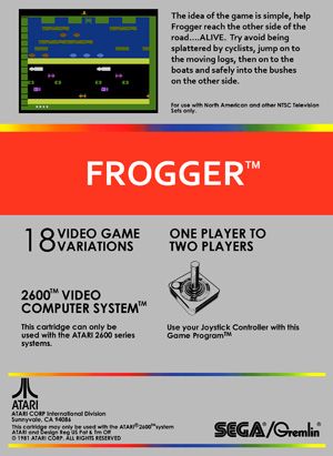 Frogger - Atari 2600 video game collectible - Main Image 2