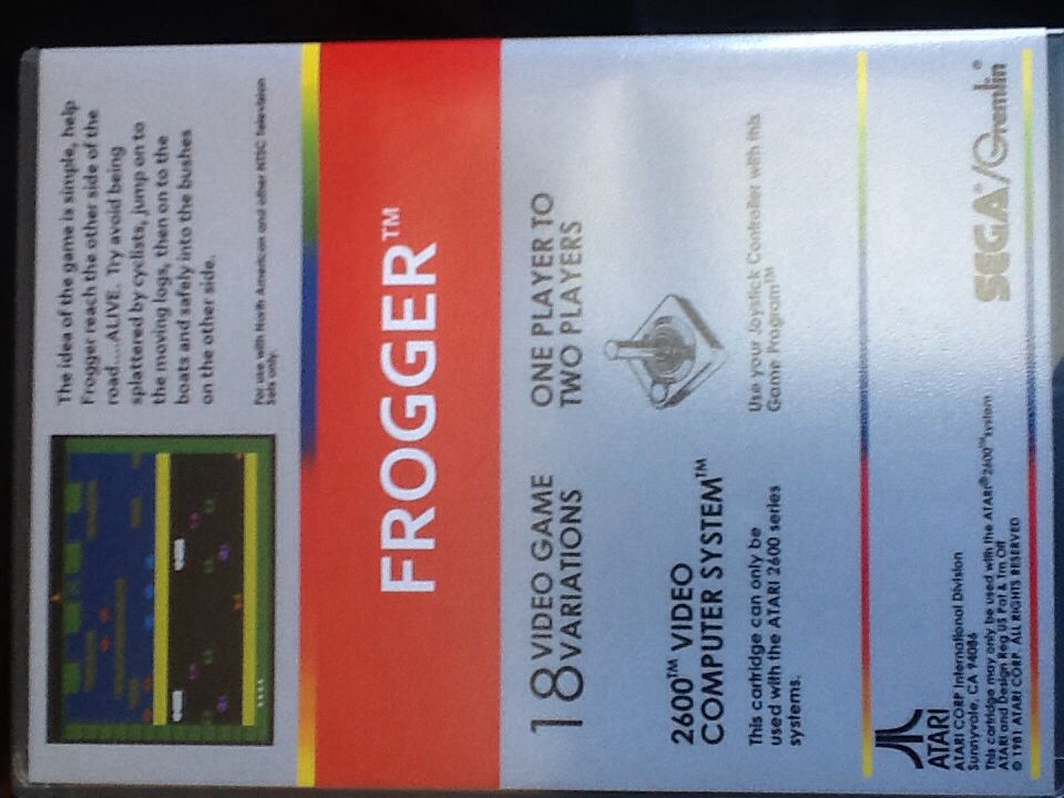 Frogger - Atari 2600 video game collectible - Main Image 2