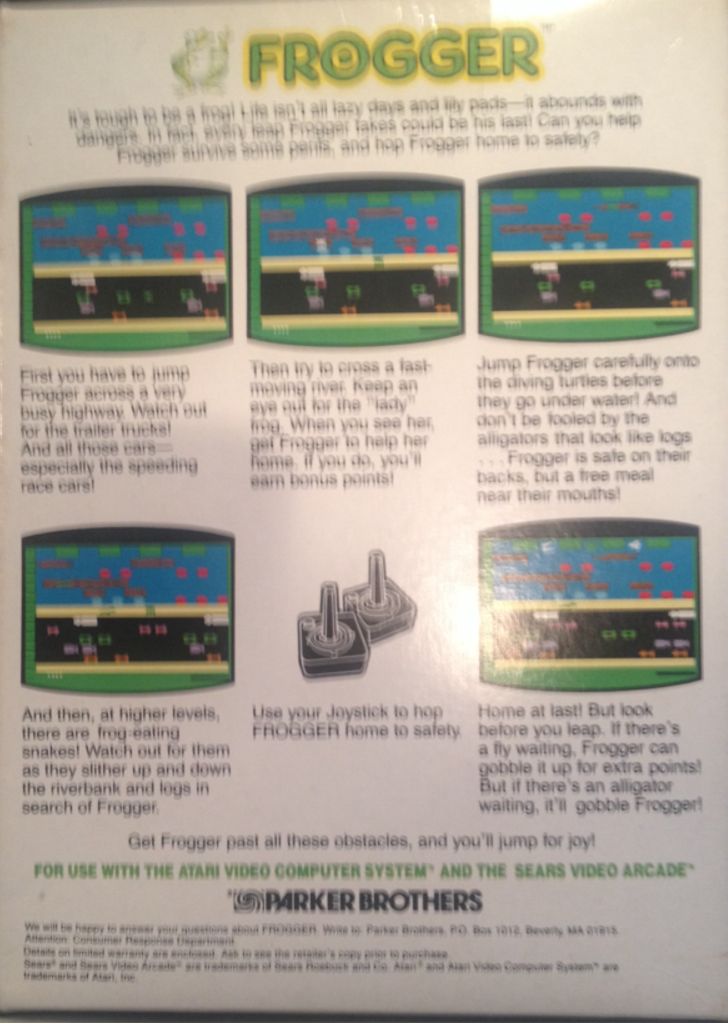 Frogger - Atari 2600 (Parker Bros. - 2) video game collectible - Main Image 2