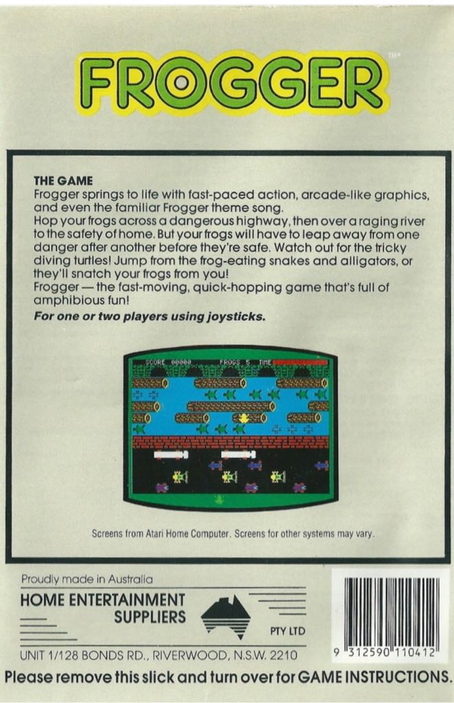 Frogger - Atari 2600 video game collectible - Main Image 2
