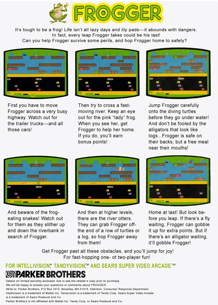 Frogger - Intellivision video game collectible - Main Image 2