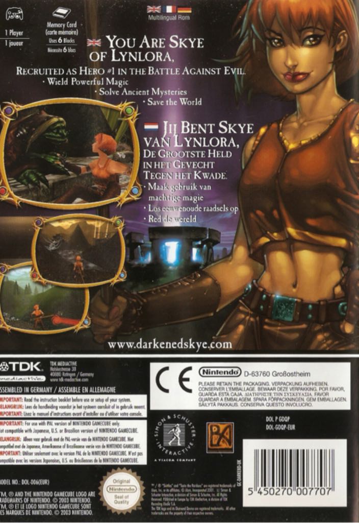 Darkened Skye - Nintendo GameCube (TDK) video game collectible [Barcode 5450270007707] - Main Image 2