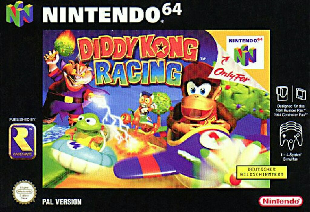 Diddy Kong Racing - Nintendo 64 (N64) (Rare - Multi-Player: 1-4) video game collectible [Barcode 6037396870232] - Main Image 2