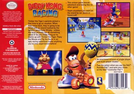 Diddy Kong Racing - Nintendo 64 (N64) (Nintendo/Rareware - 1-4) video game collectible - Main Image 2