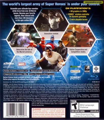 Marvel Ultimate Alliance 2 - Sony PlayStation 3 (PS3) (Activision - 4) video game collectible [Barcode 047875834552] - Main Image 2