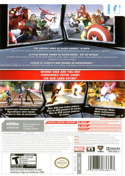 Marvel: Ultimate Alliance 2 - Nintendo Wii (Activision - 4) video game collectible [Barcode 047875836617] - Main Image 2