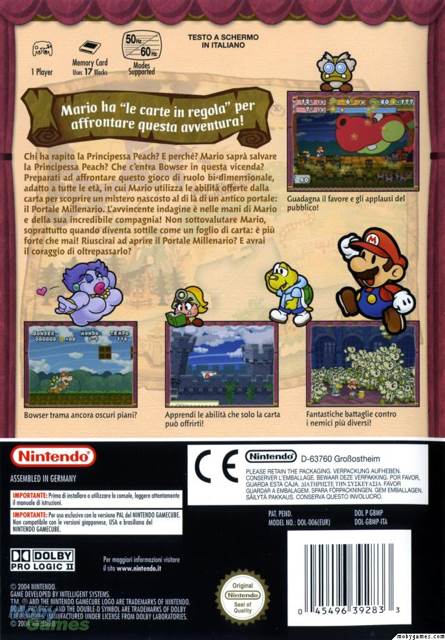 Paper Mario: The Thousand Year Door - Nintendo GameCube (Nintendo - 1) video game collectible [Barcode 045496392826] - Main Image 2