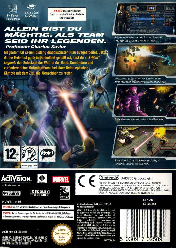 X-Men Legends - Nintendo GameCube (Activision  - 4) video game collectible [Barcode 5030917025891] - Main Image 2