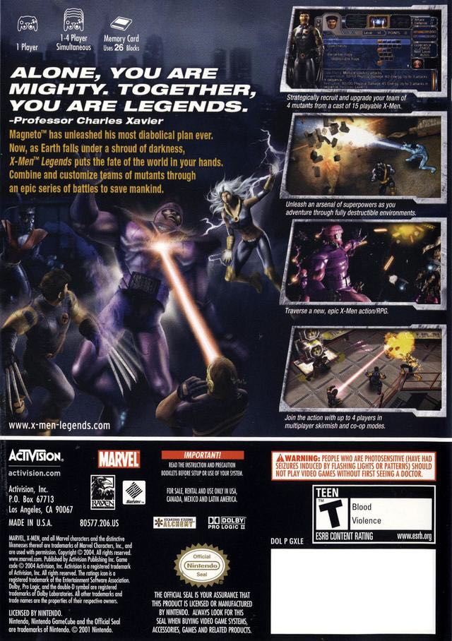 X-Men Legends - Nintendo GameCube (Activision - 4) video game collectible [Barcode 5030917025907] - Main Image 2