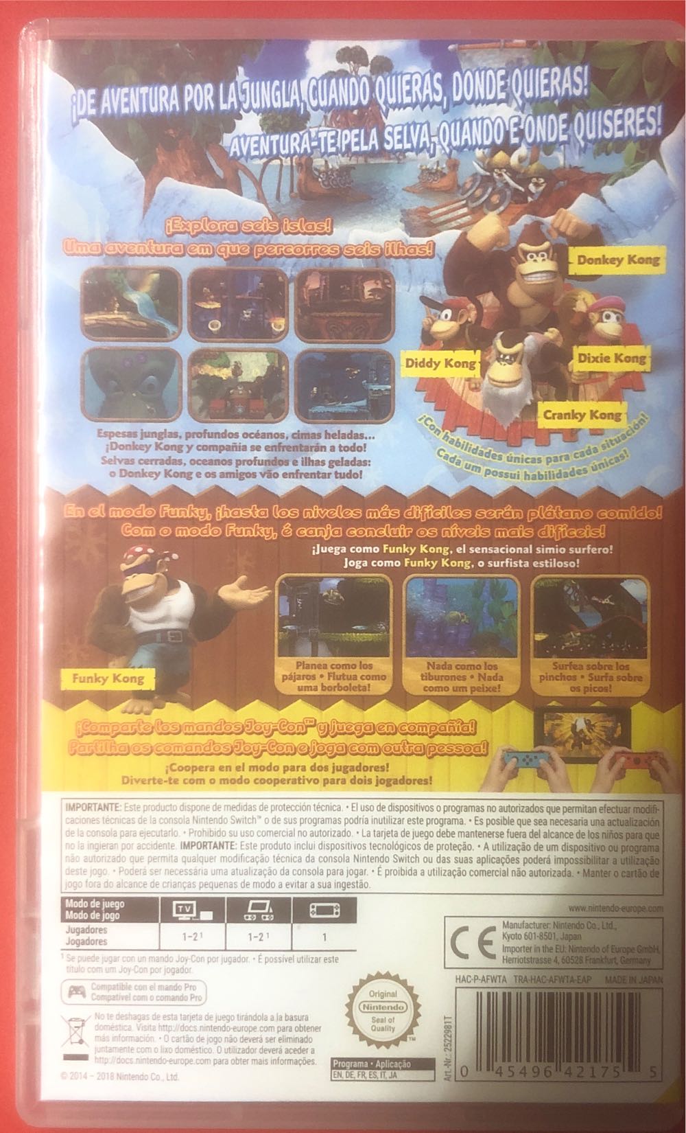 Donkey Kong Country: Tropical Freeze - Nintendo Switch (Nintendo - 1-2) video game collectible [Barcode 045496421755] - Main Image 2