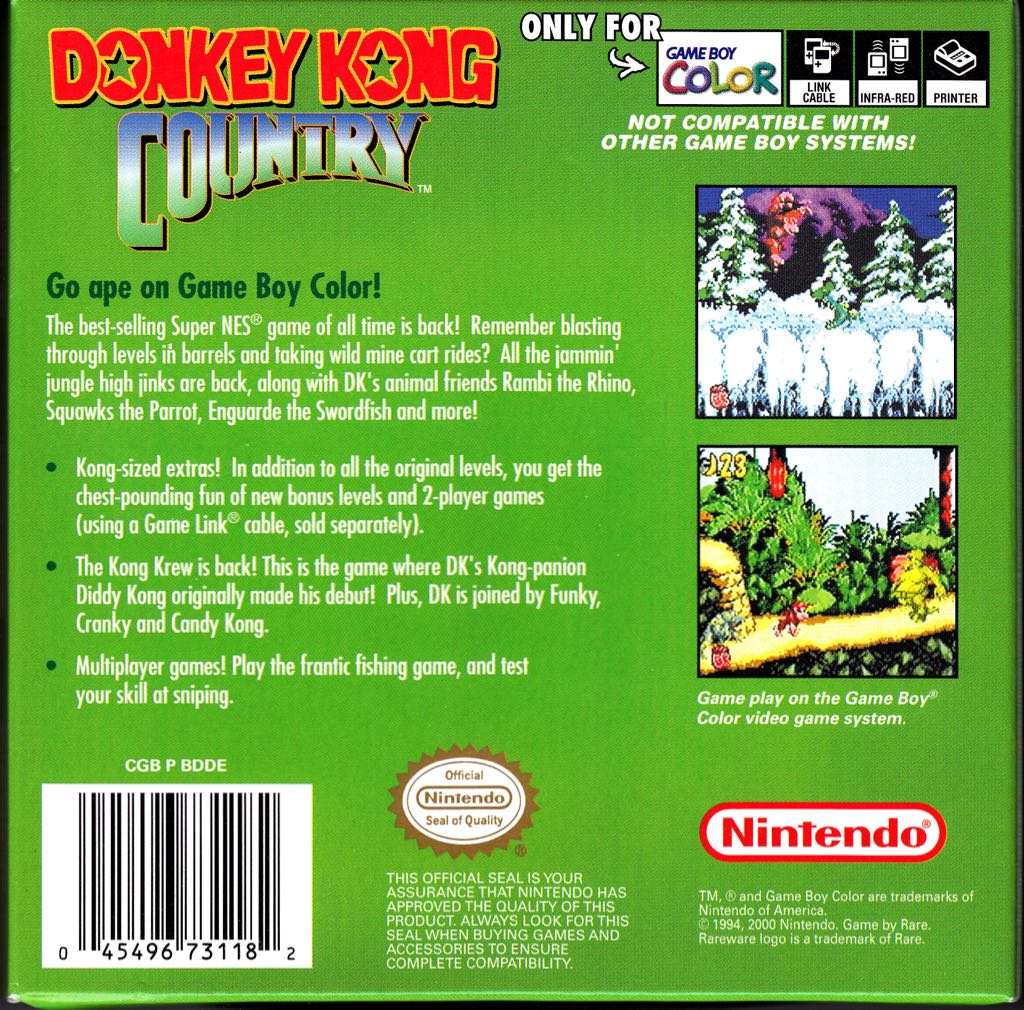 Donkey Kong Country - Nintendo Game Boy Color (Nintendo - 1) video game collectible - Main Image 2