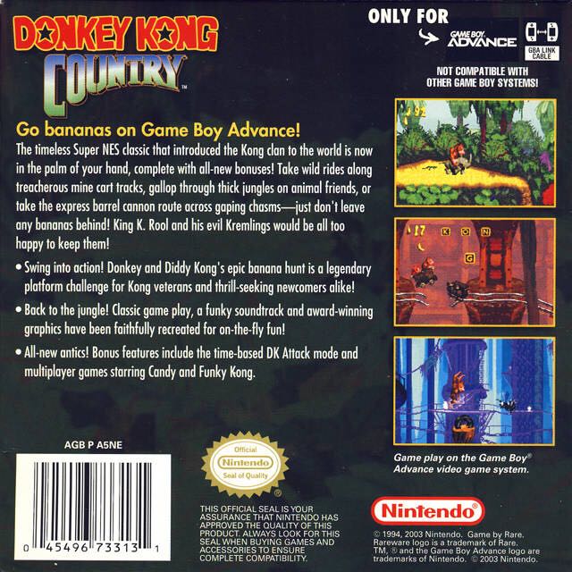 Donkey Kong Country - Nintendo Game Boy Advance (GBA) (Nintendo - 1) video game collectible - Main Image 2