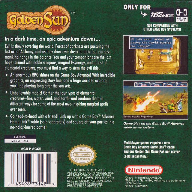 Golden Sun - Nintendo Wii U Virtual Console (1) video game collectible - Main Image 2