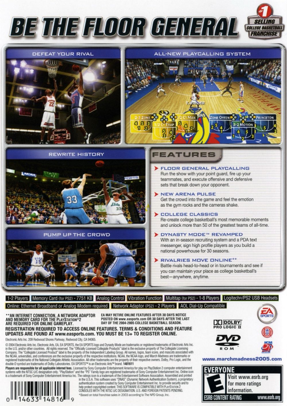 NCAA March Madness 2005 - Sony PlayStation 2 (PS2) (EA / Electronic Arts - 1-2) video game collectible - Main Image 2