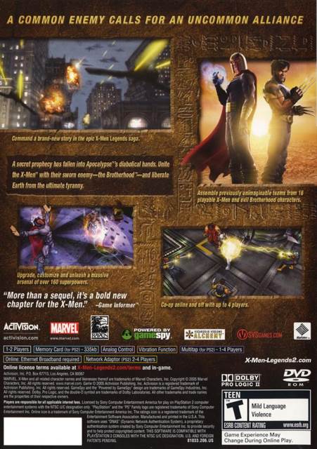 X-Men Legends II: Rise of Apocalypse - Sony PlayStation 2 (PS2) (Activision - 4) video game collectible [Barcode 047875810334] - Main Image 2