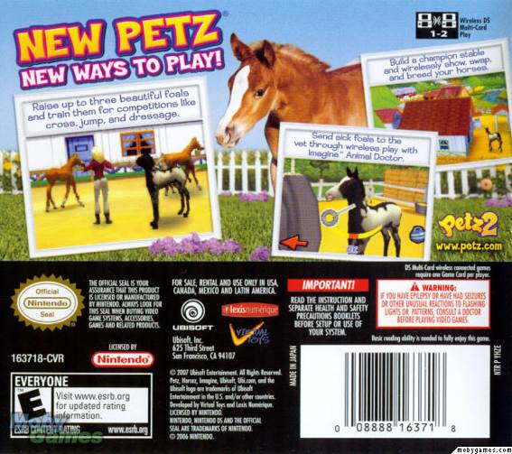 Petz Horsez 2 - Nintendo DS (Ubisoft) video game collectible - Main Image 2