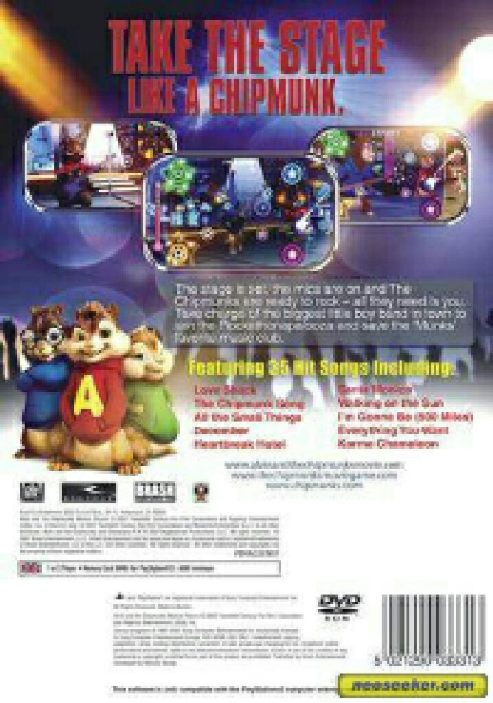 Alvin And The Chipmunks - Sony PlayStation 2 (PS2) (Brash Entertainment - 1) video game collectible [Barcode 5021290033313] - Main Image 2