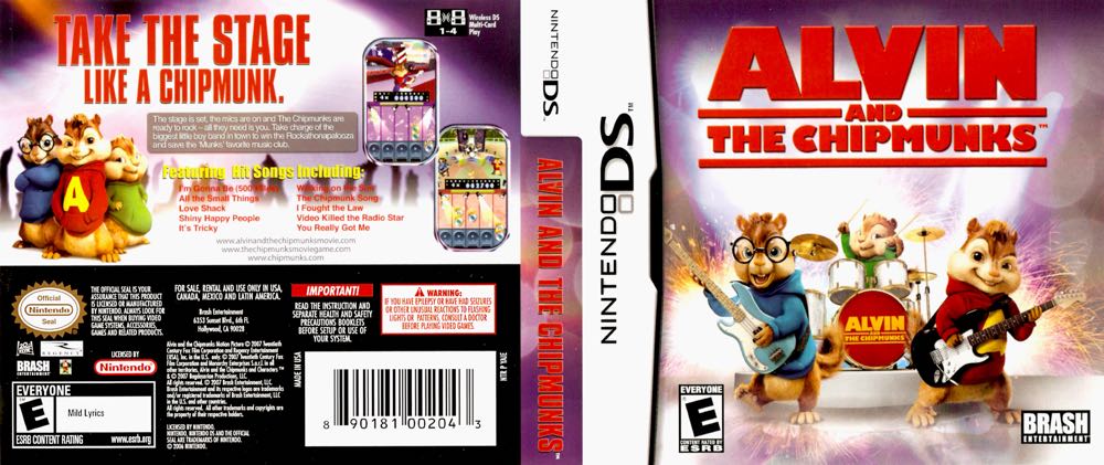 Alvin and the Chipmunks - Nintendo DS (Brash Entertainment/20th Century Games - 1-4) video game collectible [Barcode 890181002043] - Main Image 3