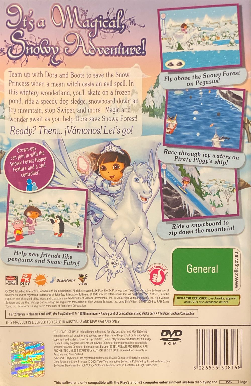 Dora Saves The Snow Princess - Sony PlayStation 2 (PS2) video game collectible [Barcode 5026555308168] - Main Image 2