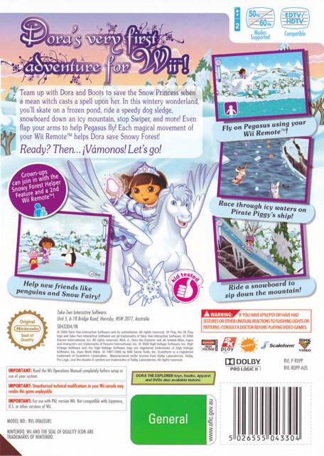 Dora Saves The Snow Princess - Nintendo Wii (2K Boston/2K - 2) video game collectible [Barcode 710425344633] - Main Image 2