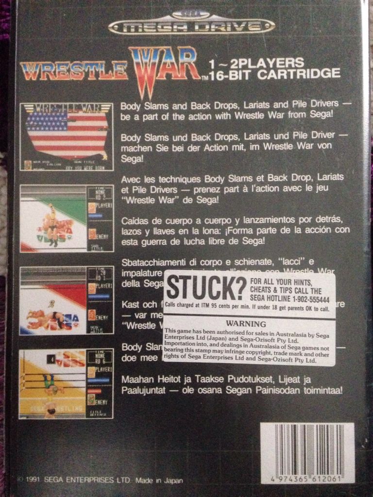 Wrestle War - Sega Mega Drive (Sega - 1-2) video game collectible [Barcode 4974365612061] - Main Image 2