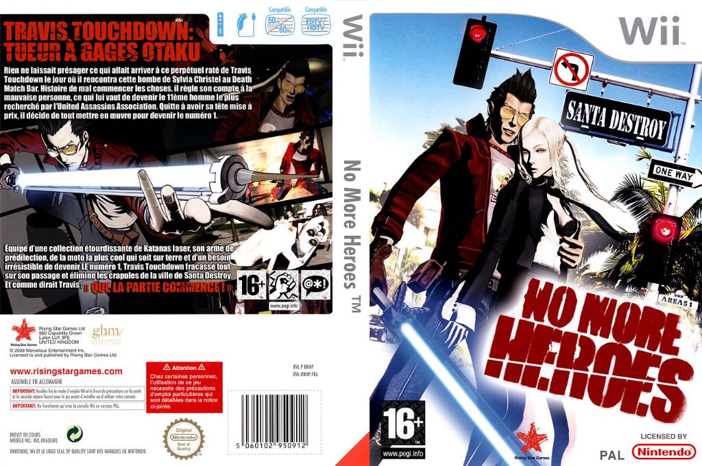No More Heroes - Nintendo Wii (Ubisoft - 1) video game collectible [Barcode 057878221068] - Main Image 2