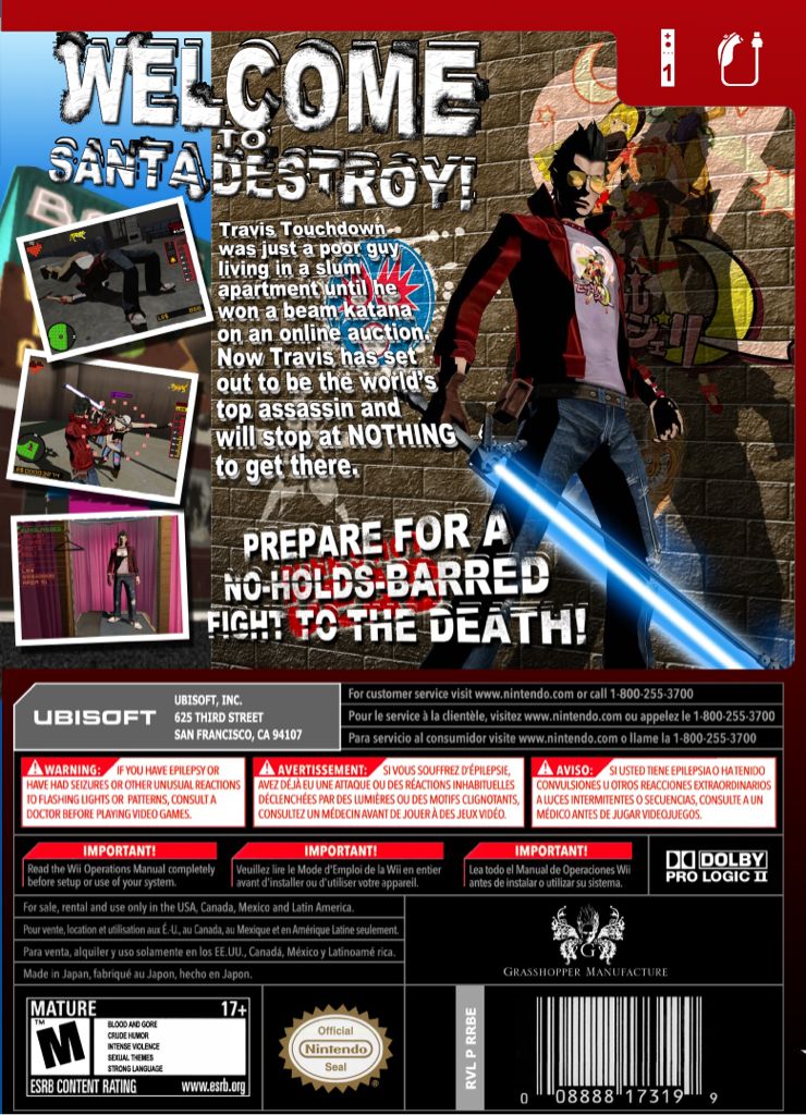 No More Heroes - Nintendo Wii (Rising Star Games - 1) video game collectible [Barcode 777720152950] - Main Image 2