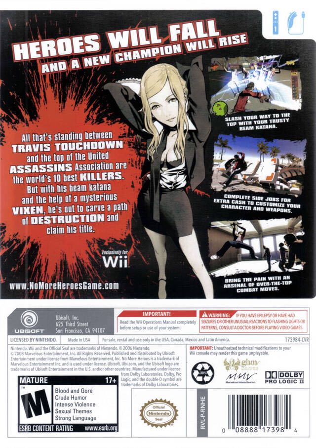 No More Heroes - Nintendo Wii (Ubisoft - 1) video game collectible - Main Image 2