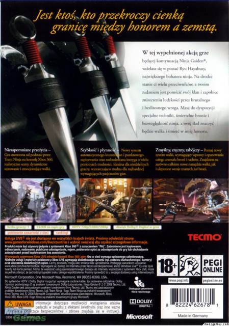 Ninja Gaiden 2 - Microsoft Xbox 360 (Tecmo Koei - 1-2) video game collectible [Barcode 882224626675] - Main Image 2