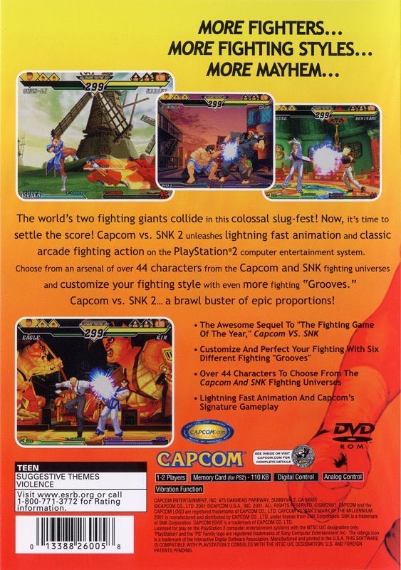 Capcom vs. SNK 2: EO - Microsoft Xbox (Capcom - 2) video game collectible [Barcode 013388290055] - Main Image 3