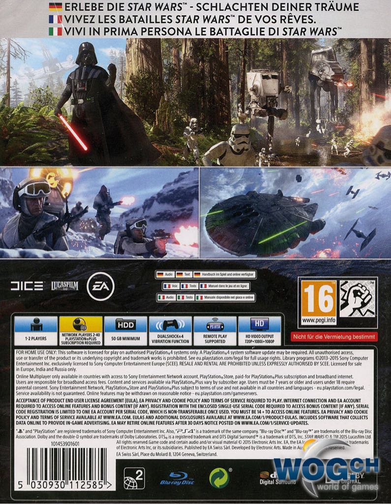 Star Wars Battlefront - Sony PlayStation 4 (PS4) video game collectible [Barcode 014633735796] - Main Image 2