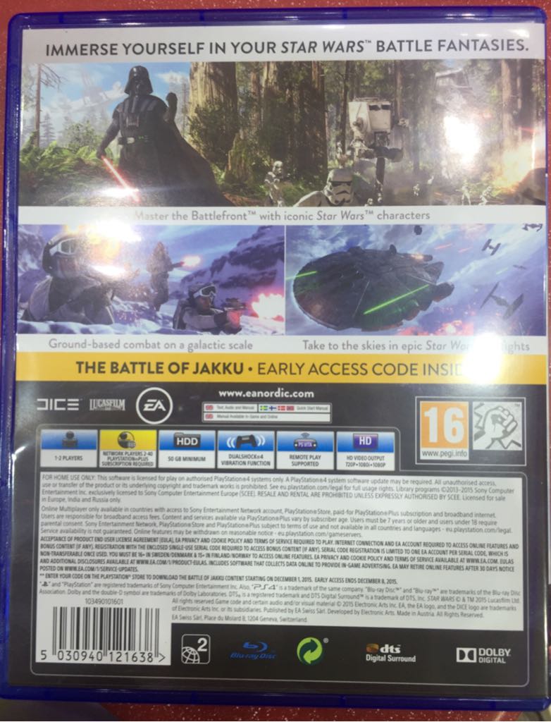 Star Wars Battlefront - Sony PlayStation 4 (PS4) ((EA) Electronic Arts - 2) video game collectible [Barcode 5030940121638] - Main Image 2