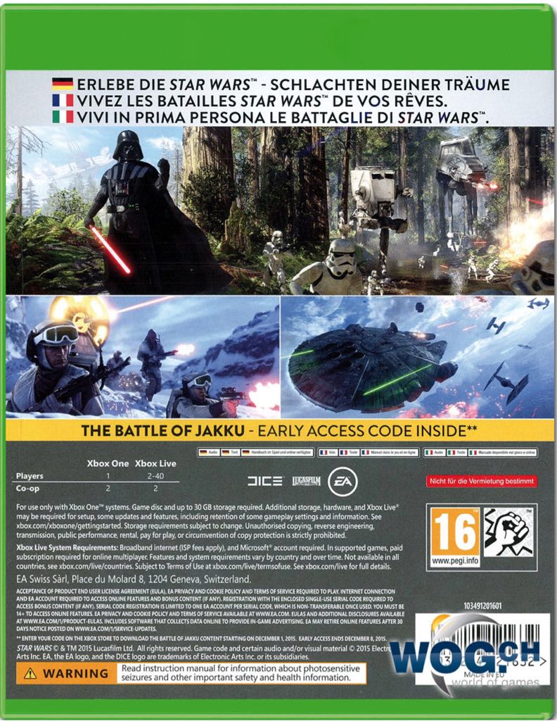 Star Wars Battlefront - Microsoft Xbox One video game collectible - Main Image 2