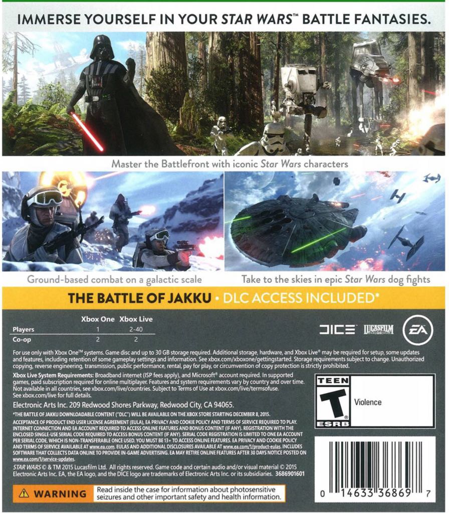 Star Wars Battlefront - Microsoft Xbox One (Electronic Arts - 2) video game collectible - Main Image 2