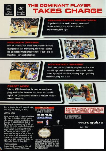 NBA 2K3 - Nintendo GameCube (4) video game collectible [Barcode 010086610154] - Main Image 2