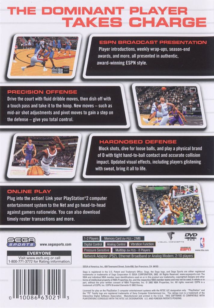 NBA 2K3 - Sony PlayStation 2 (PS2) (Visual Concepts - 8) video game collectible [Barcode 010086630213] - Main Image 2